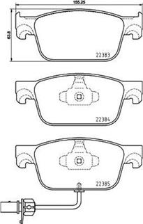 Magneti Marelli 363700585153 - Brake Pad Set, disc brake autospares.lv