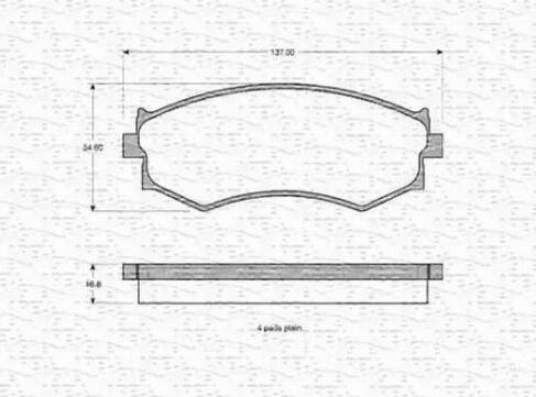 Magneti Marelli 363702160905 - Brake Pad Set, disc brake autospares.lv