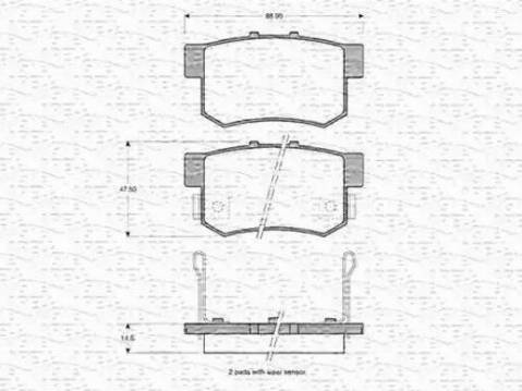 Magneti Marelli 363702160912 - Brake Pad Set, disc brake autospares.lv