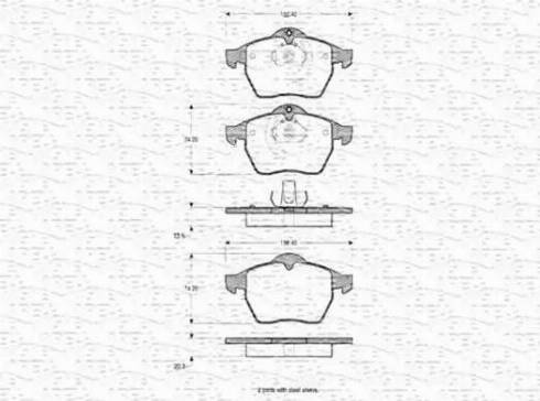 Magneti Marelli 363702160403 - Brake Pad Set, disc brake autospares.lv