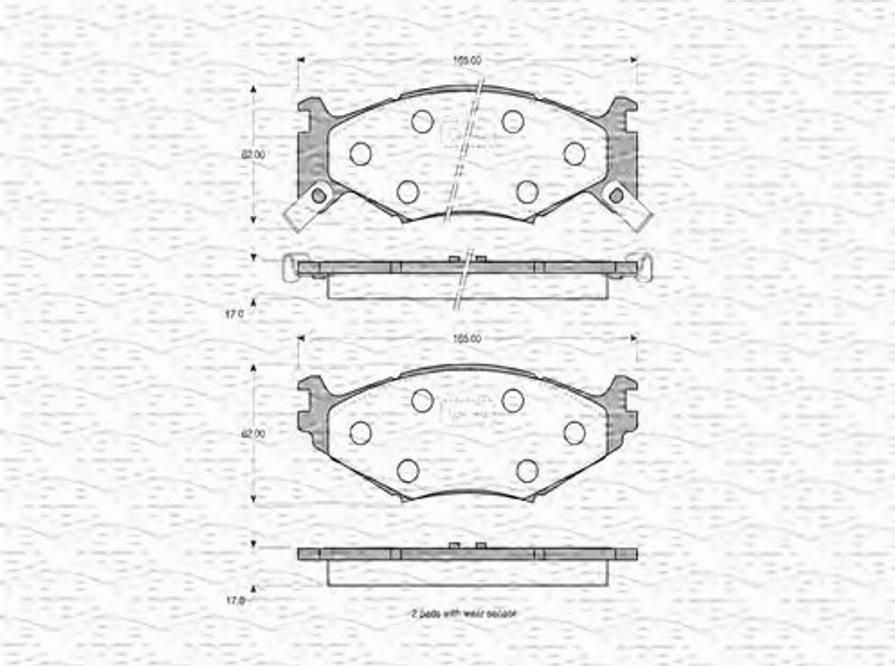 Magneti Marelli 363702160592 - Brake Pad Set, disc brake autospares.lv