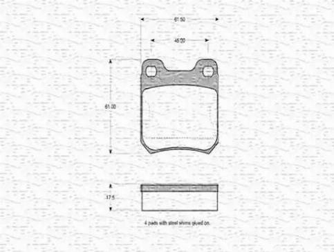 Magneti Marelli 363702160649 - Brake Pad Set, disc brake autospares.lv