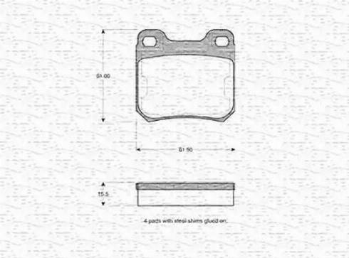 Magneti Marelli 363702160653 - Brake Pad Set, disc brake autospares.lv