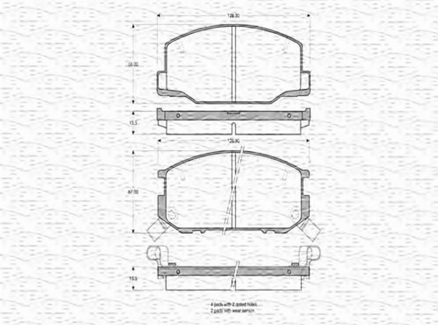 Magneti Marelli 363702160620 - Brake Pad Set, disc brake autospares.lv