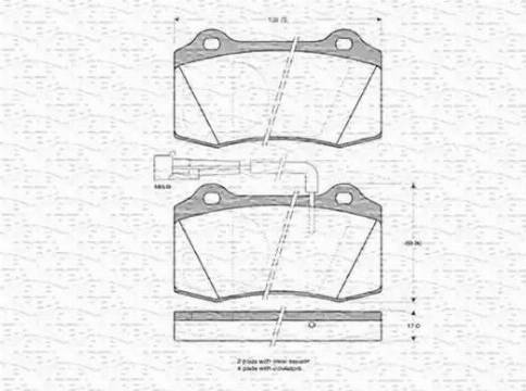 Magneti Marelli 363702160621 - Brake Pad Set, disc brake autospares.lv