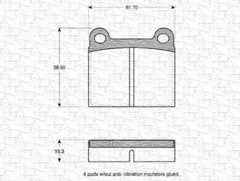 Magneti Marelli 363702160097 - Brake Pad Set, disc brake autospares.lv