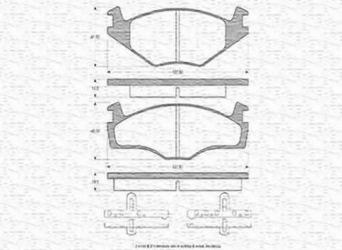 Magneti Marelli 363702160010 - Brake Pad Set, disc brake autospares.lv