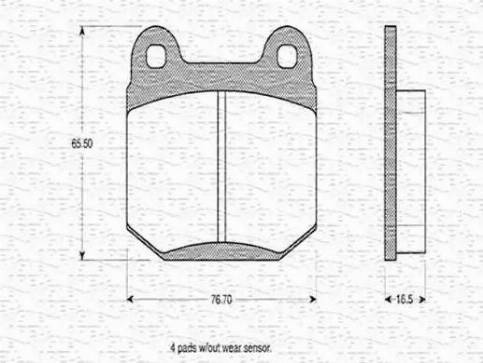 Magneti Marelli 363702160038 - Brake Pad Set, disc brake autospares.lv