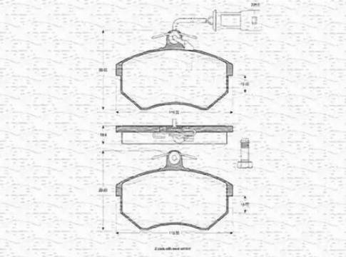 Magneti Marelli 363702160197 - Brake Pad Set, disc brake autospares.lv