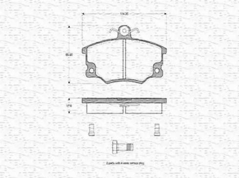 Magneti Marelli 363702160140 - Brake Pad Set, disc brake autospares.lv