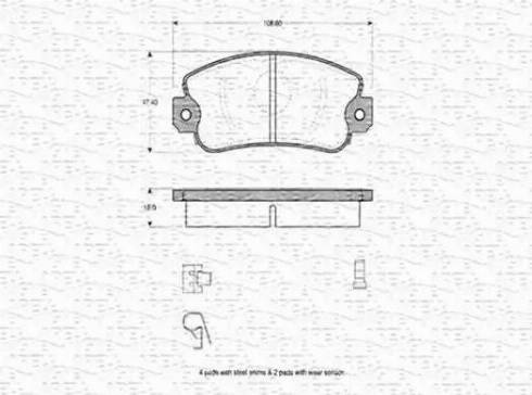 Magneti Marelli 363702160141 - Brake Pad Set, disc brake autospares.lv