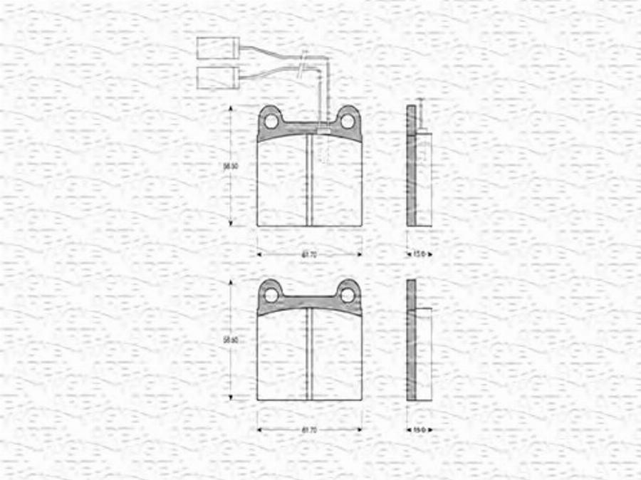 Magneti Marelli 363702160156 - Brake Pad Set, disc brake autospares.lv