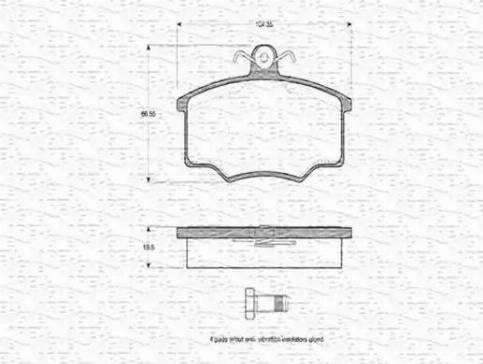 Magneti Marelli 363702160123 - Brake Pad Set, disc brake autospares.lv