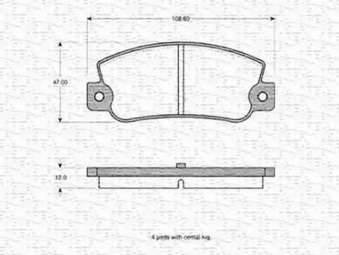 Magneti Marelli 363702160179 - Brake Pad Set, disc brake autospares.lv