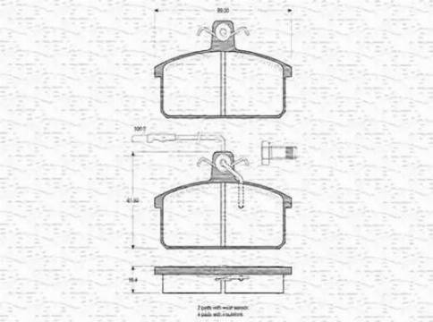 Magneti Marelli 363702160175 - Brake Pad Set, disc brake autospares.lv