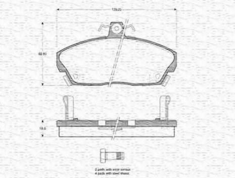 Magneti Marelli 363702160859 - Brake Pad Set, disc brake autospares.lv