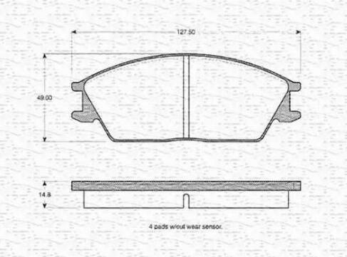 Magneti Marelli 363702160815 - Brake Pad Set, disc brake autospares.lv