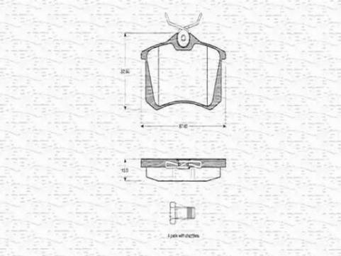 Magneti Marelli 363702160345 - Brake Pad Set, disc brake autospares.lv