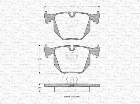 Magneti Marelli 363702160367 - Brake Pad Set, disc brake autospares.lv