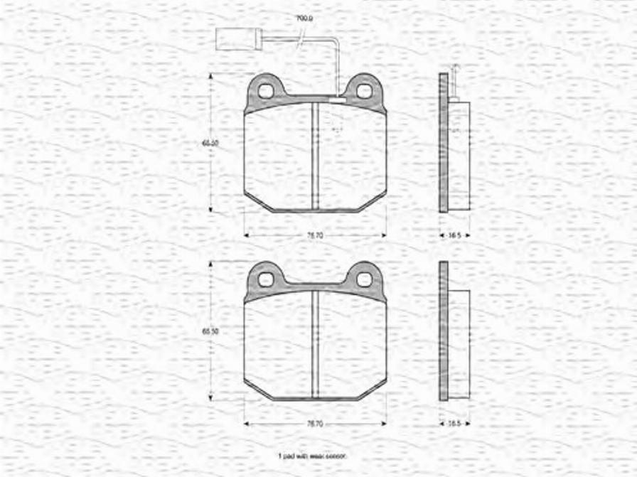 Magneti Marelli 363702160314 - Brake Pad Set, disc brake autospares.lv