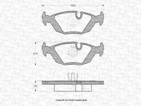 Magneti Marelli 363702160200 - Brake Pad Set, disc brake autospares.lv