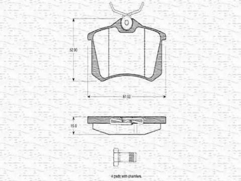 Magneti Marelli 363702160201 - Brake Pad Set, disc brake autospares.lv