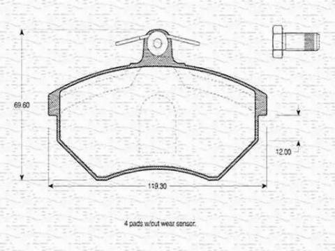 Magneti Marelli 363702160274 - Brake Pad Set, disc brake autospares.lv