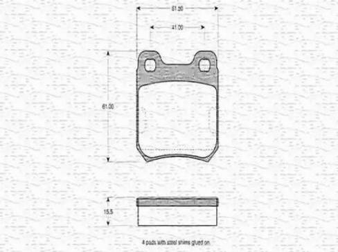 Magneti Marelli 363702160270 - Brake Pad Set, disc brake autospares.lv