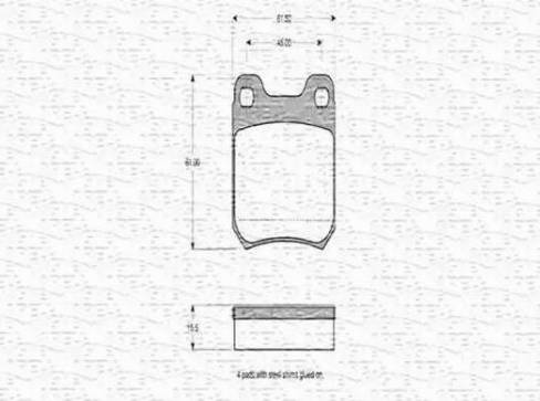 Magneti Marelli 363702160271 - Brake Pad Set, disc brake autospares.lv