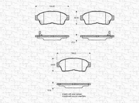 Magneti Marelli 363702160781 - Brake Pad Set, disc brake autospares.lv