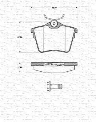 Magneti Marelli 363702161415 - Brake Pad Set, disc brake autospares.lv