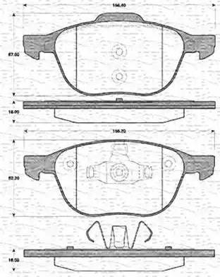 Magneti Marelli 363702161410 - Brake Pad Set, disc brake autospares.lv