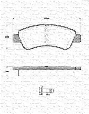 Magneti Marelli 363702161418 - Brake Pad Set, disc brake autospares.lv