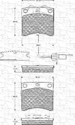 Magneti Marelli 363702161092 - Brake Pad Set, disc brake autospares.lv