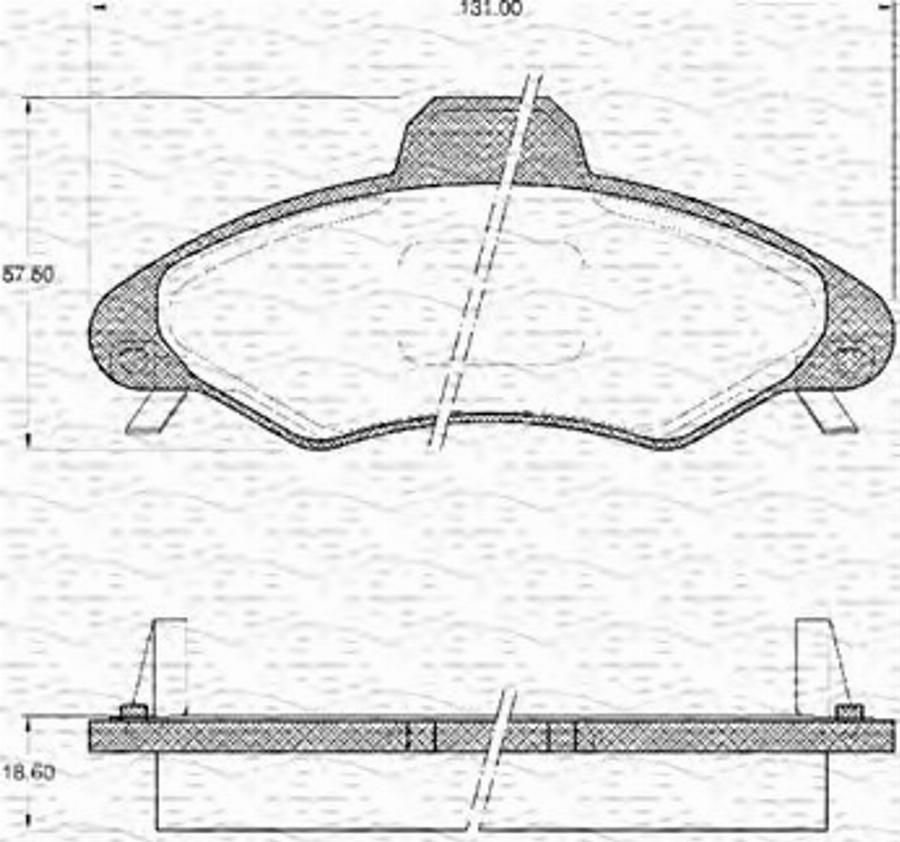 Magneti Marelli 363702161056 - Brake Pad Set, disc brake autospares.lv