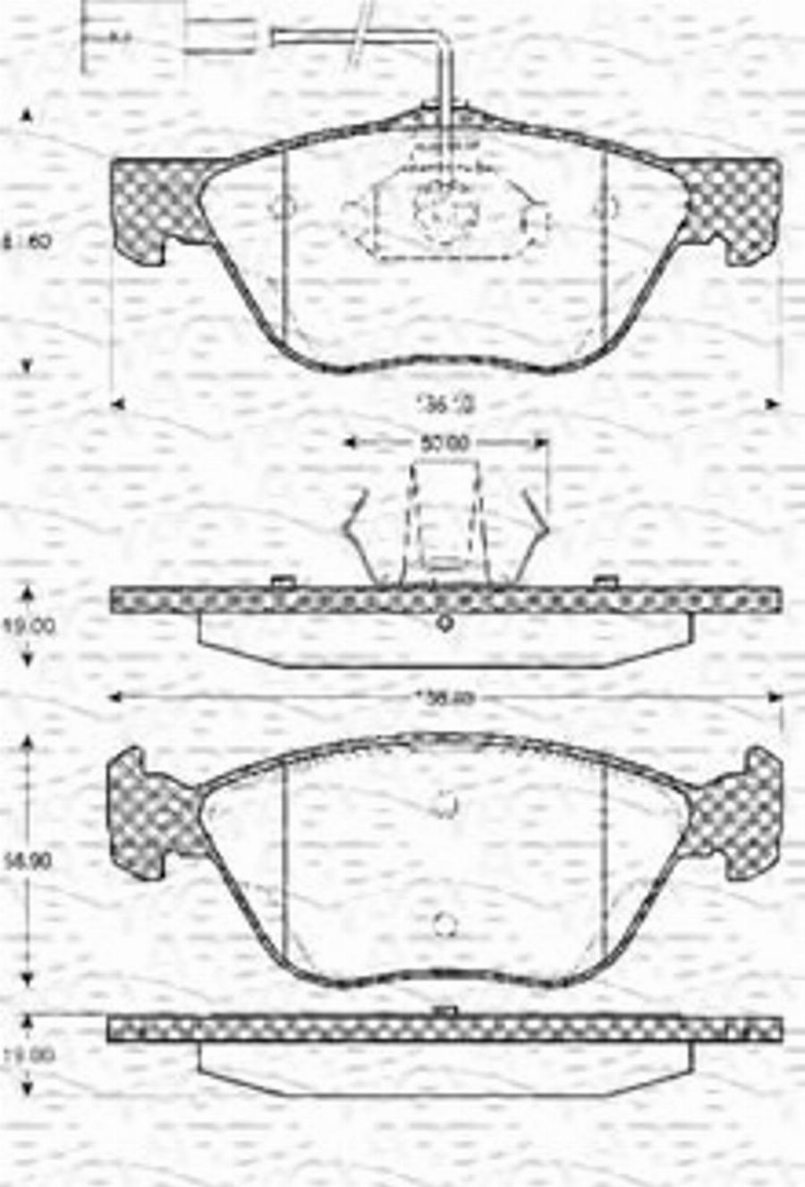 Magneti Marelli 363702161035 - Brake Pad Set, disc brake autospares.lv