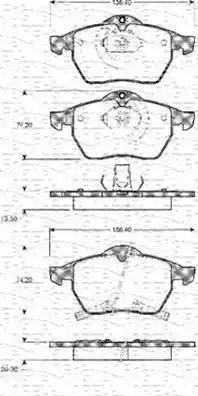 Magneti Marelli 363702161032 - Brake Pad Set, disc brake autospares.lv