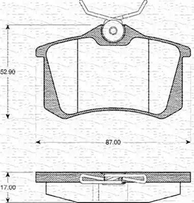 Magneti Marelli 363702161079 - Brake Pad Set, disc brake autospares.lv