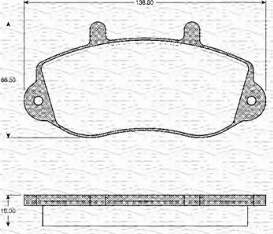 Magneti Marelli 363702161101 - Brake Pad Set, disc brake autospares.lv