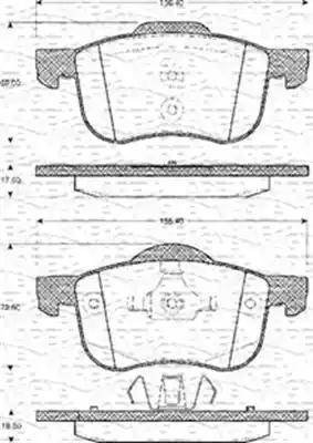 Magneti Marelli 363702161108 - Brake Pad Set, disc brake autospares.lv