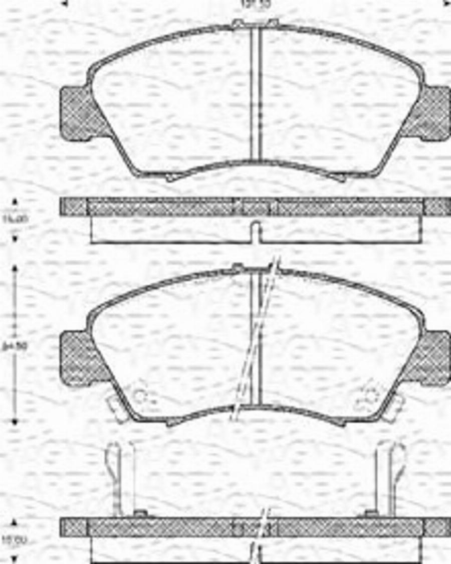 Magneti Marelli 363702161129 - Brake Pad Set, disc brake autospares.lv