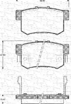 Magneti Marelli 363702161121 - Brake Pad Set, disc brake autospares.lv