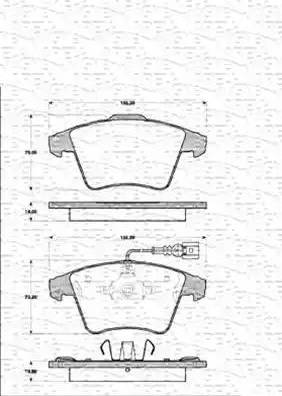 Magneti Marelli 363702161392 - Brake Pad Set, disc brake autospares.lv