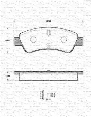 Magneti Marelli 363702161307 - Brake Pad Set, disc brake autospares.lv