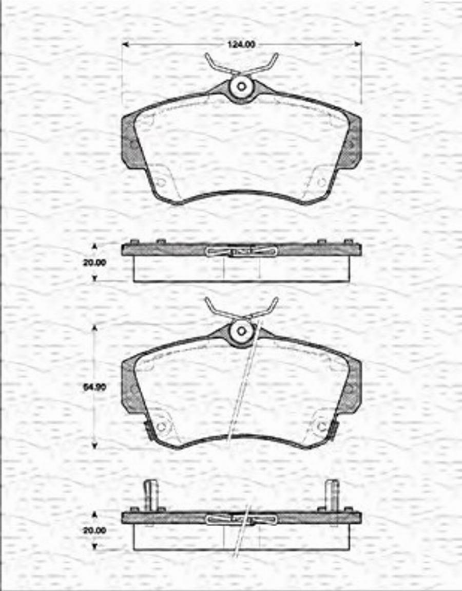 Magneti Marelli 363702161337 - Brake Pad Set, disc brake autospares.lv