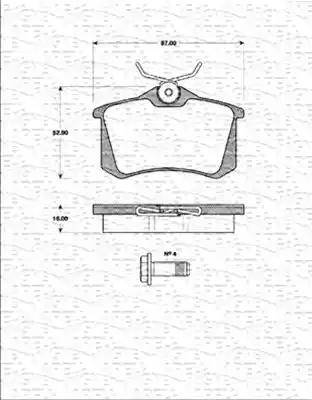 Magneti Marelli 363702161328 - Brake Pad Set, disc brake autospares.lv