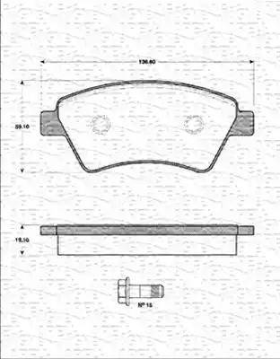 Magneti Marelli 363702161246 - Brake Pad Set, disc brake autospares.lv