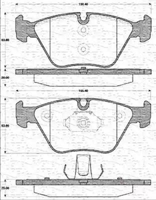 Magneti Marelli 363702161243 - Brake Pad Set, disc brake autospares.lv