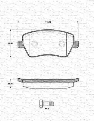 RIDER RD.3323.DB3332 - Brake Pad Set, disc brake autospares.lv