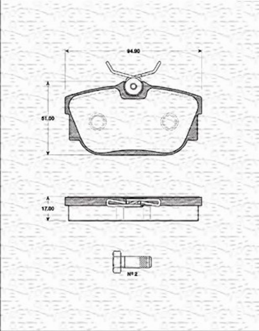 Magneti Marelli 363702161266 - Brake Pad Set, disc brake autospares.lv